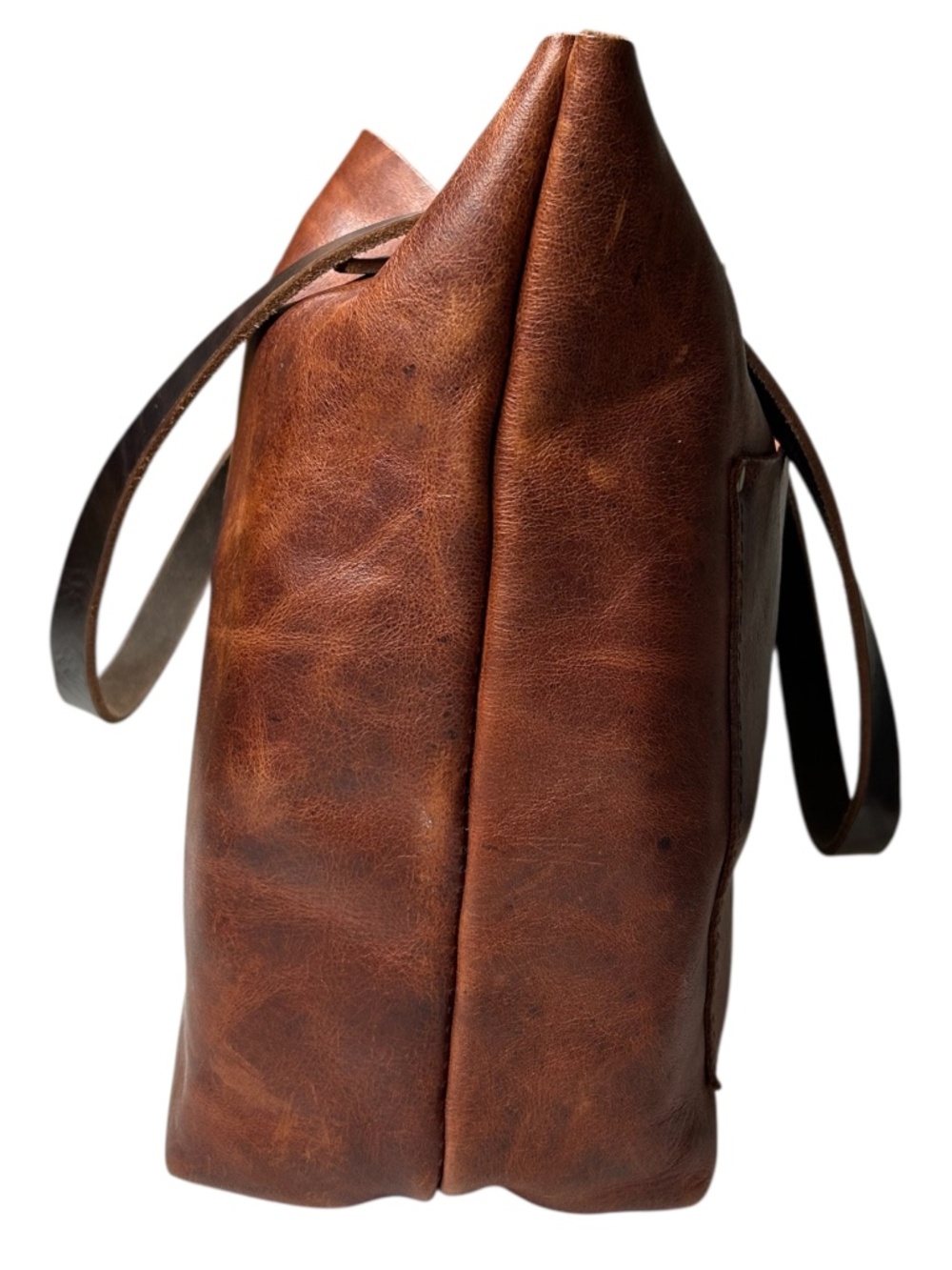 Portland Leather Goods Medium Tote Full Grain Leather Patina Brown - Picture 7 of 14